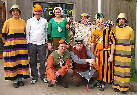 Tijl, Opa Markus, Lamme, Nele, Cornelius, de Burgemeester en de poortwachters